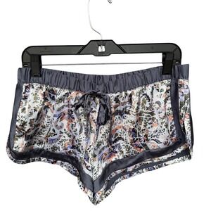 Victoria's Secret Sleep Shorts Womens Medium Satin Floral Print Pajama Lounge